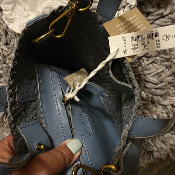 Madewell Small Transport Crossbody:  Woven Leather Edition - Picture 8 of 10